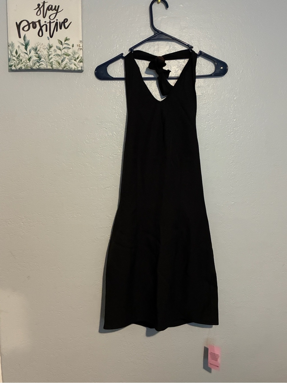Pretty Little Thing Black Bead Detail Halterneck Bodycon Dress Size 8